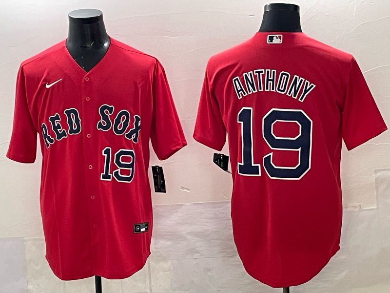 Men 2025 Boston Red Sox #19 Anthony red Nike MLB Jersey 003->washington commanders->NFL Jersey